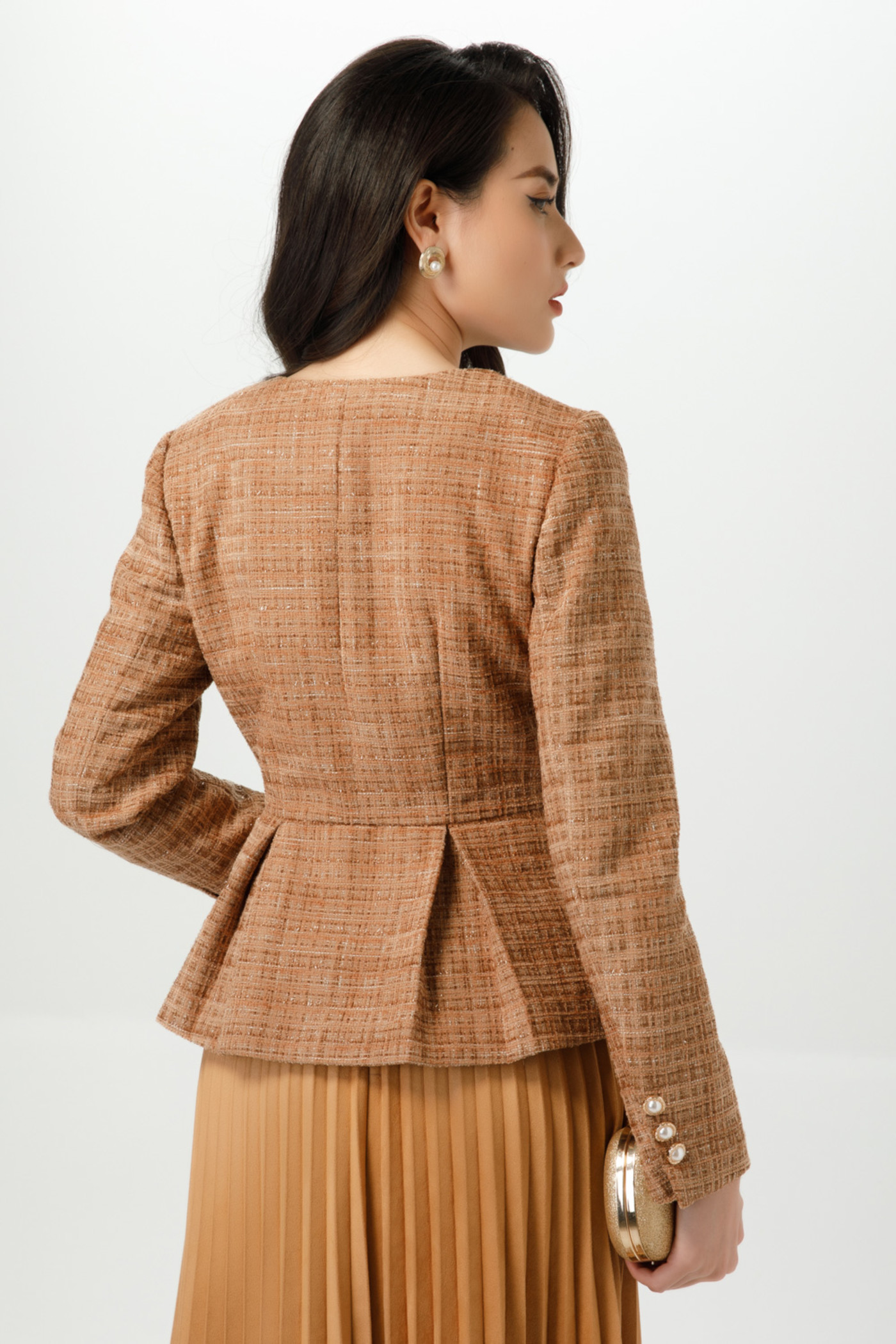 Tweed jacket peplum 