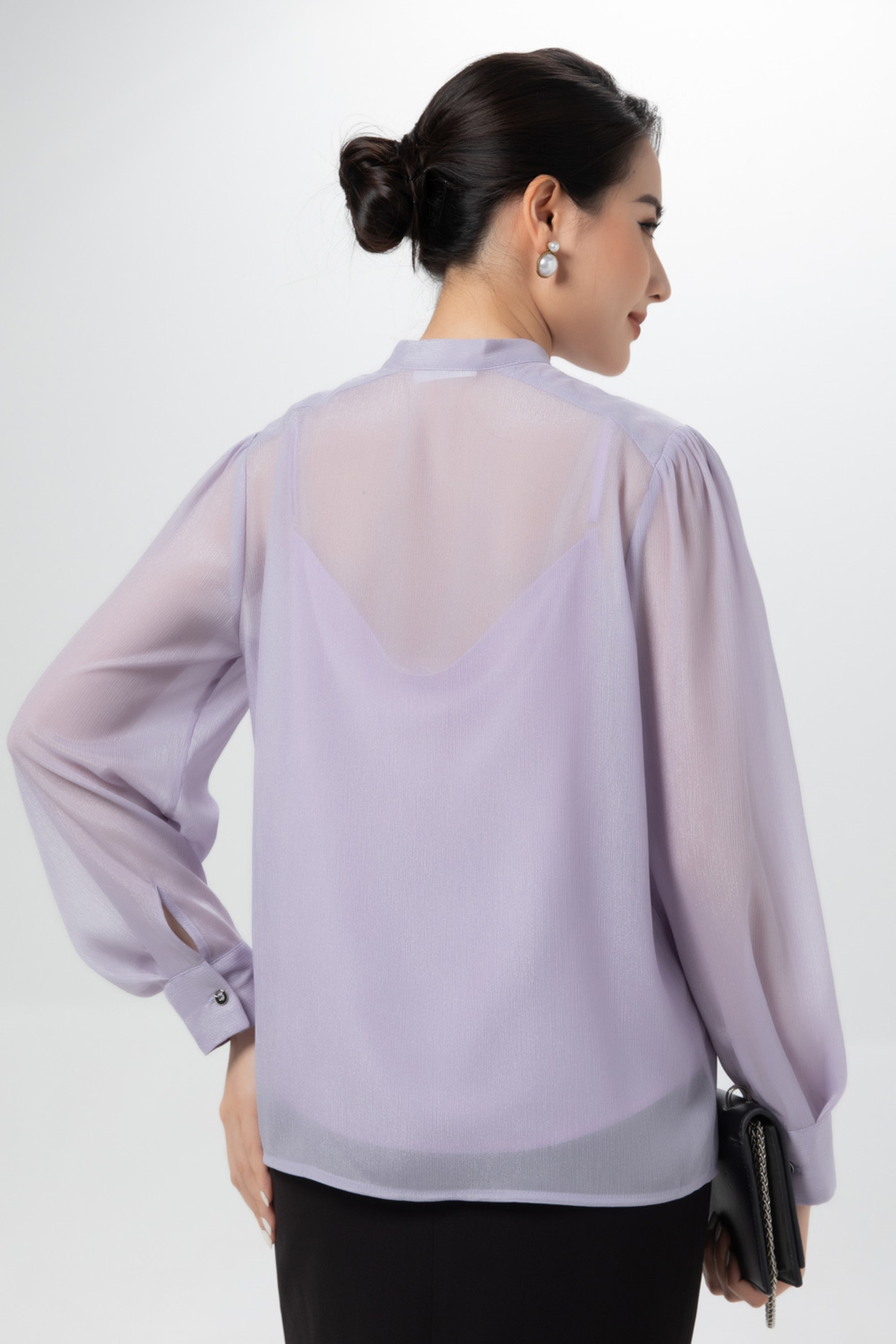 Set áo sơ mi lụa 