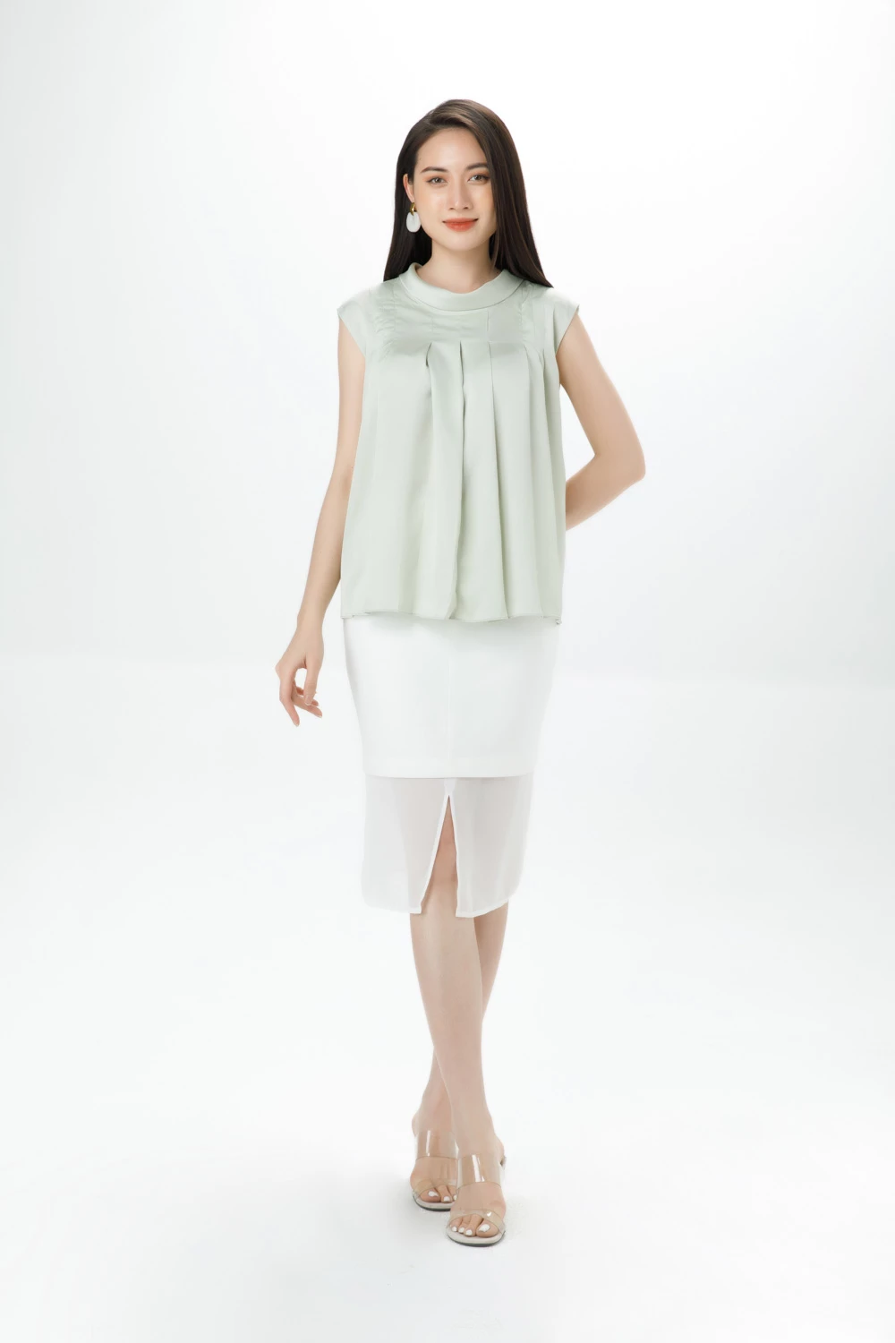 Martha Top - Áo lụa phối nơ sau