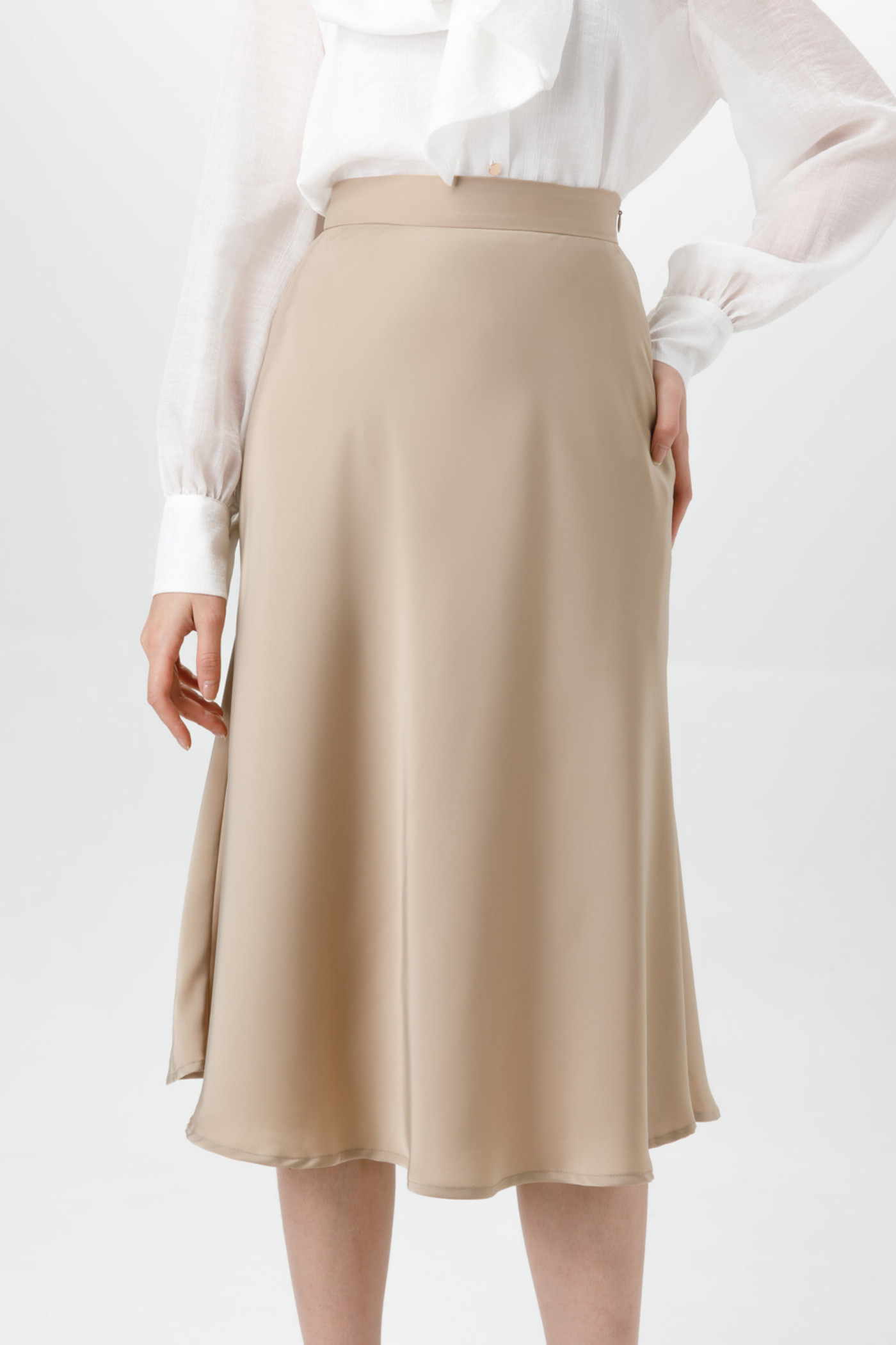 Chân váy lụa Midi 