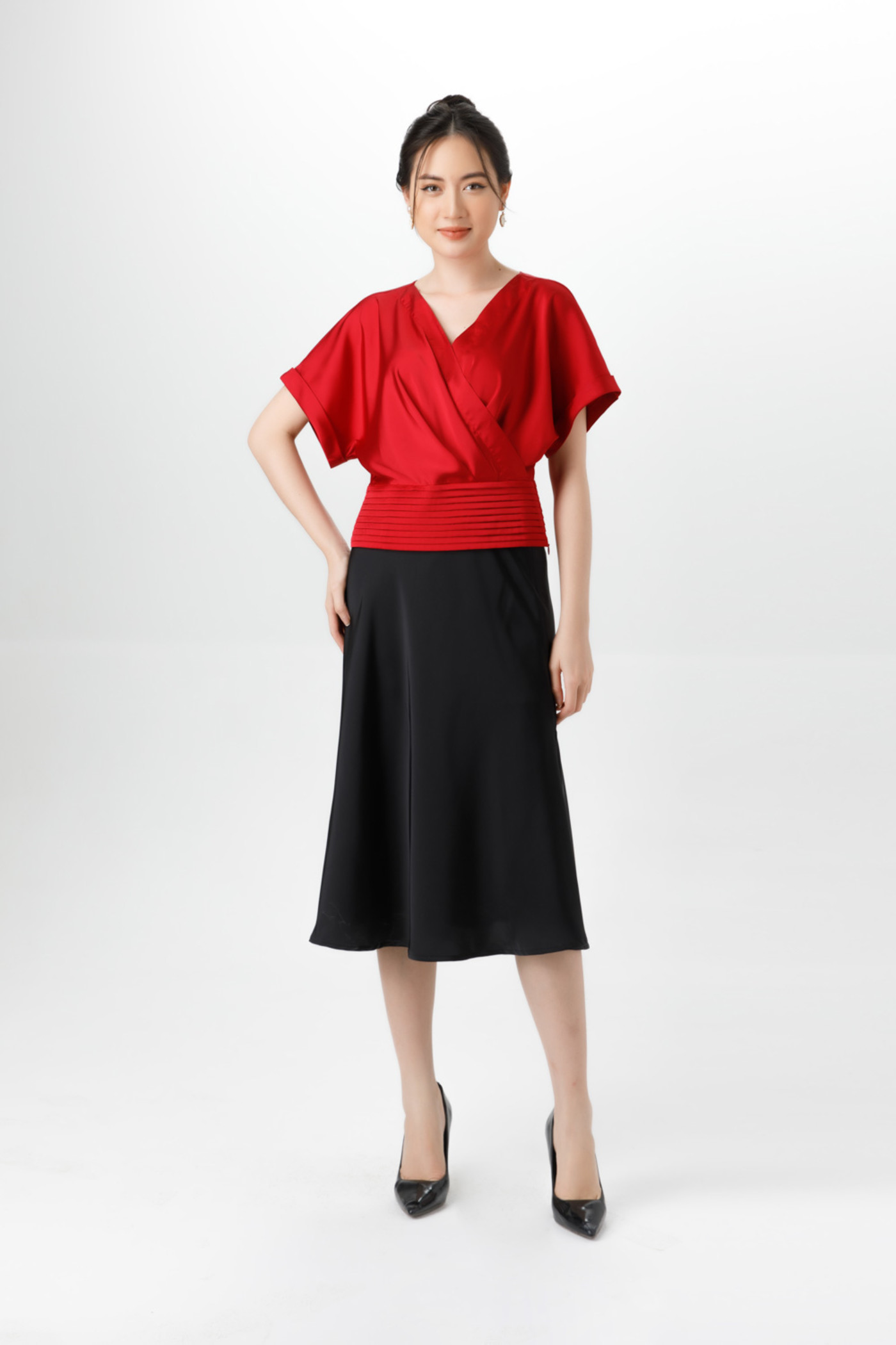 Chân váy lụa Midi 