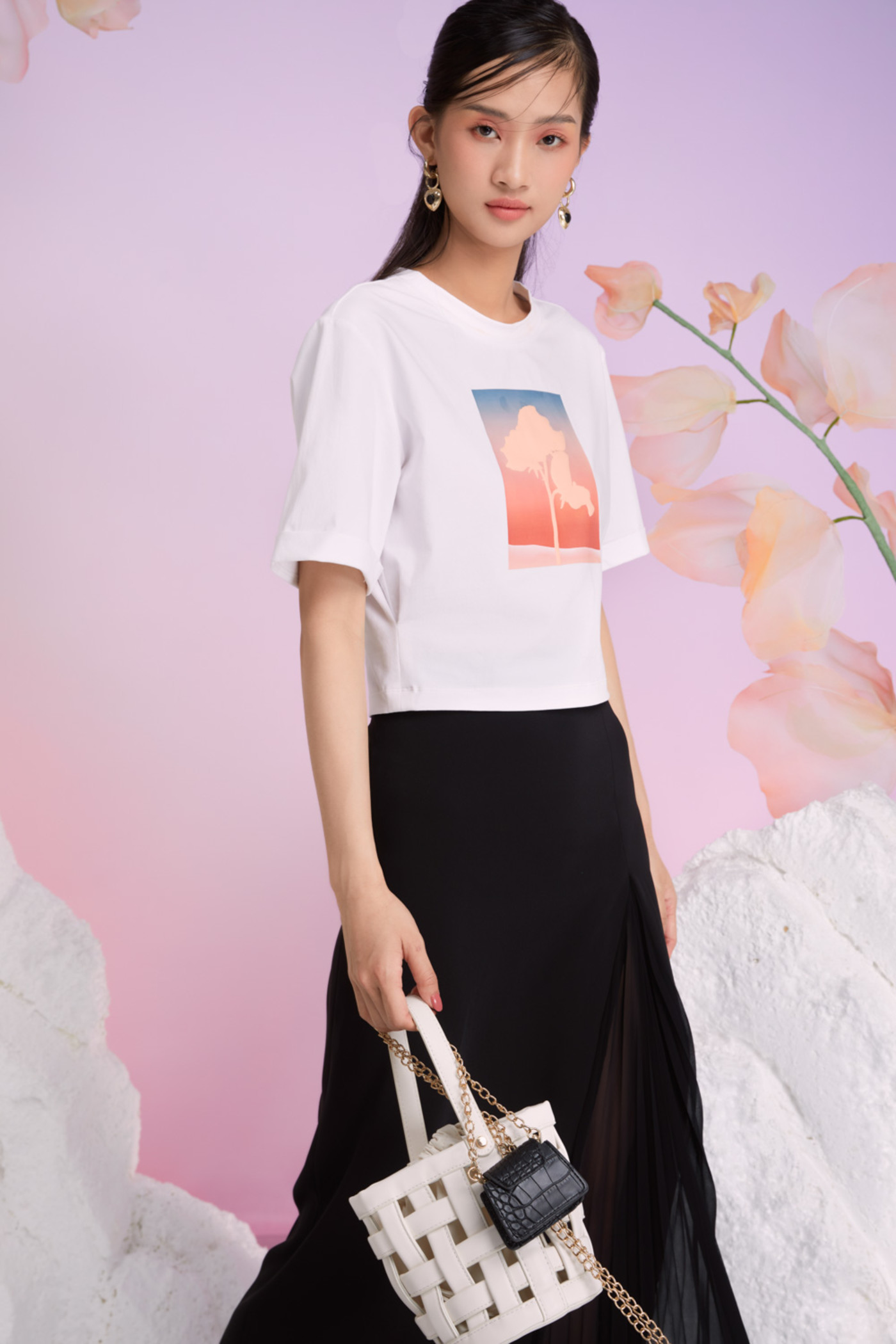 Sunset Top - Croptop phối màu Ombre 