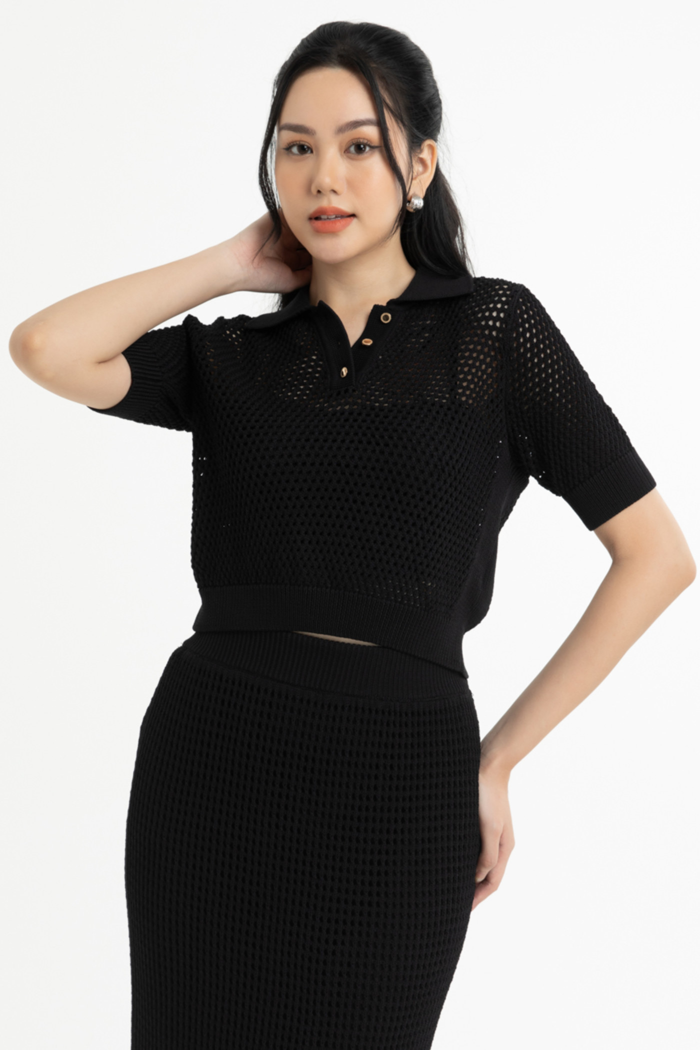 Vivian Dress - Zuýp len lưới 