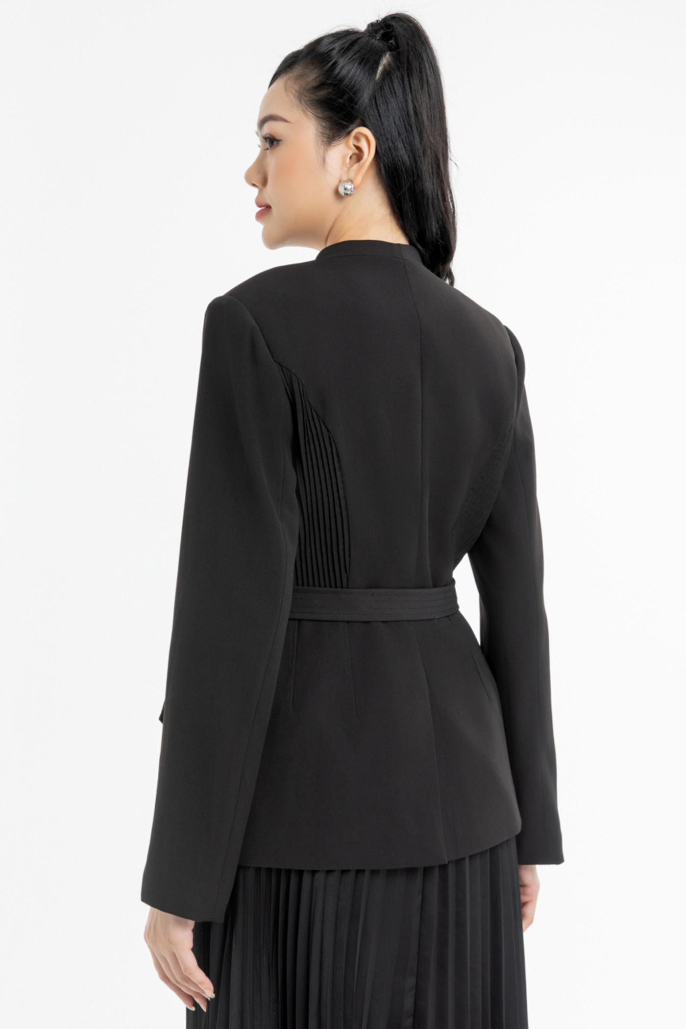 Elegant Blazer - Áo blazer phối đai