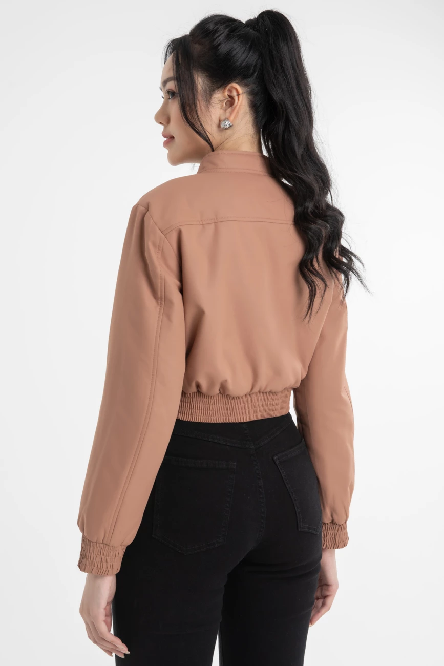 Áo bomber chần bông dáng croptop