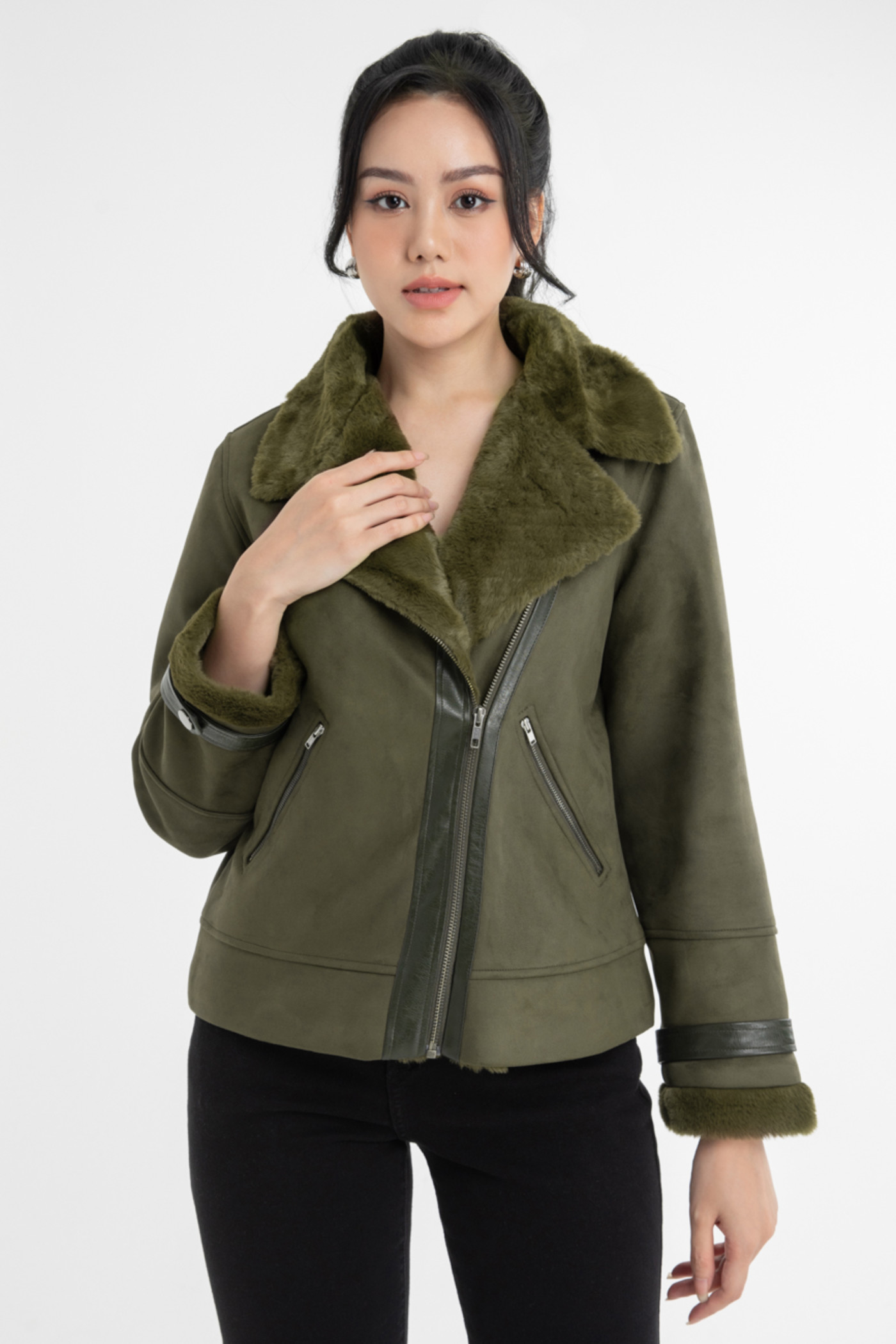 Suede Biker Jacket