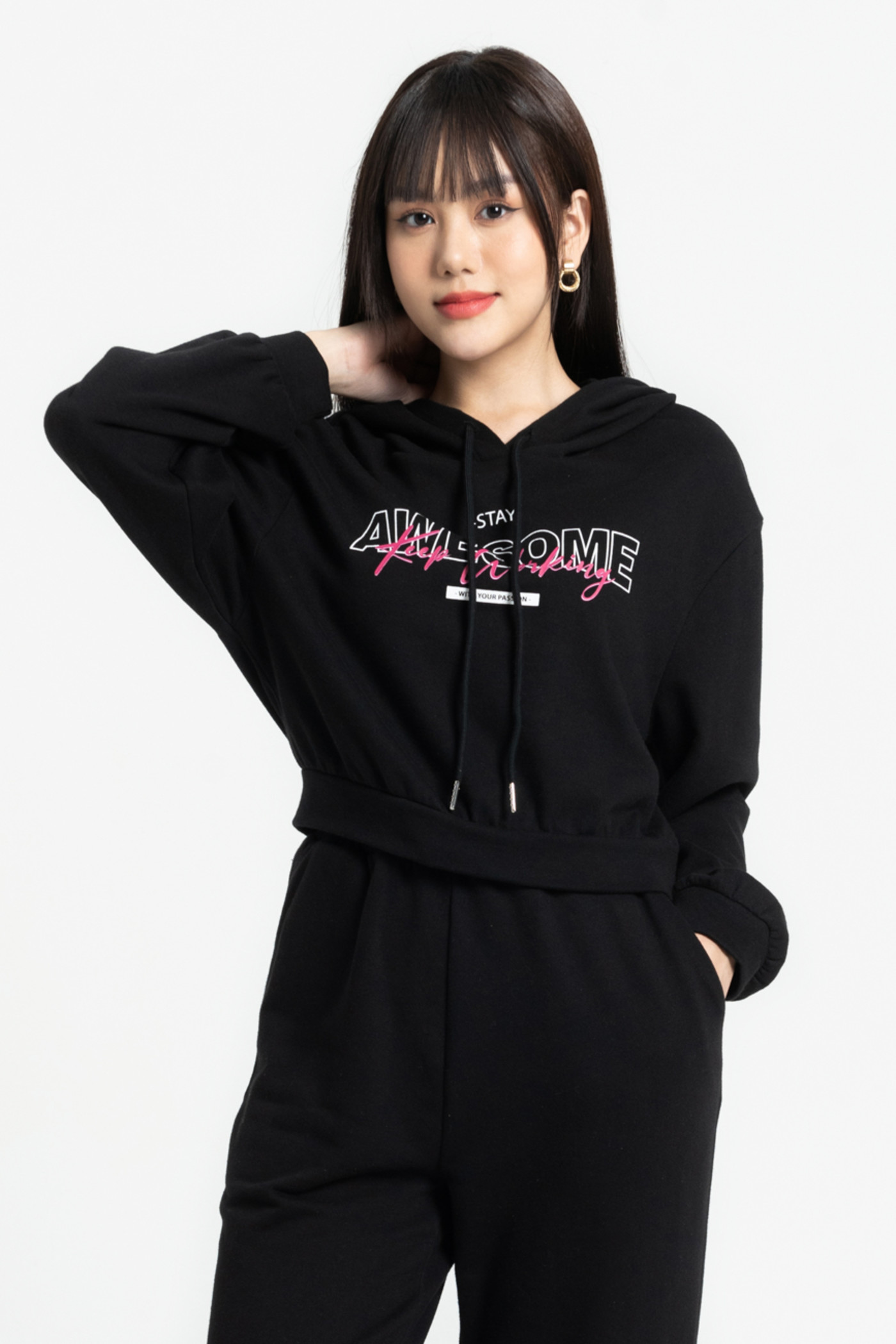 Áo Croptop Hoodie