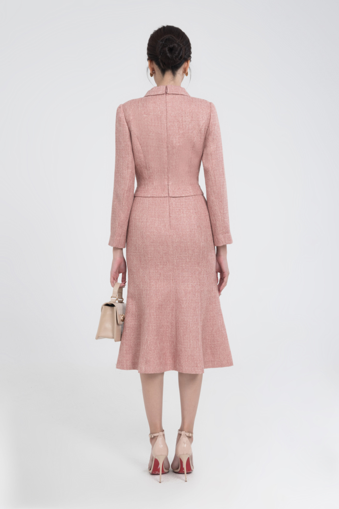 Elegant Tweed Dress - Đầm tweed dáng đuôi cá