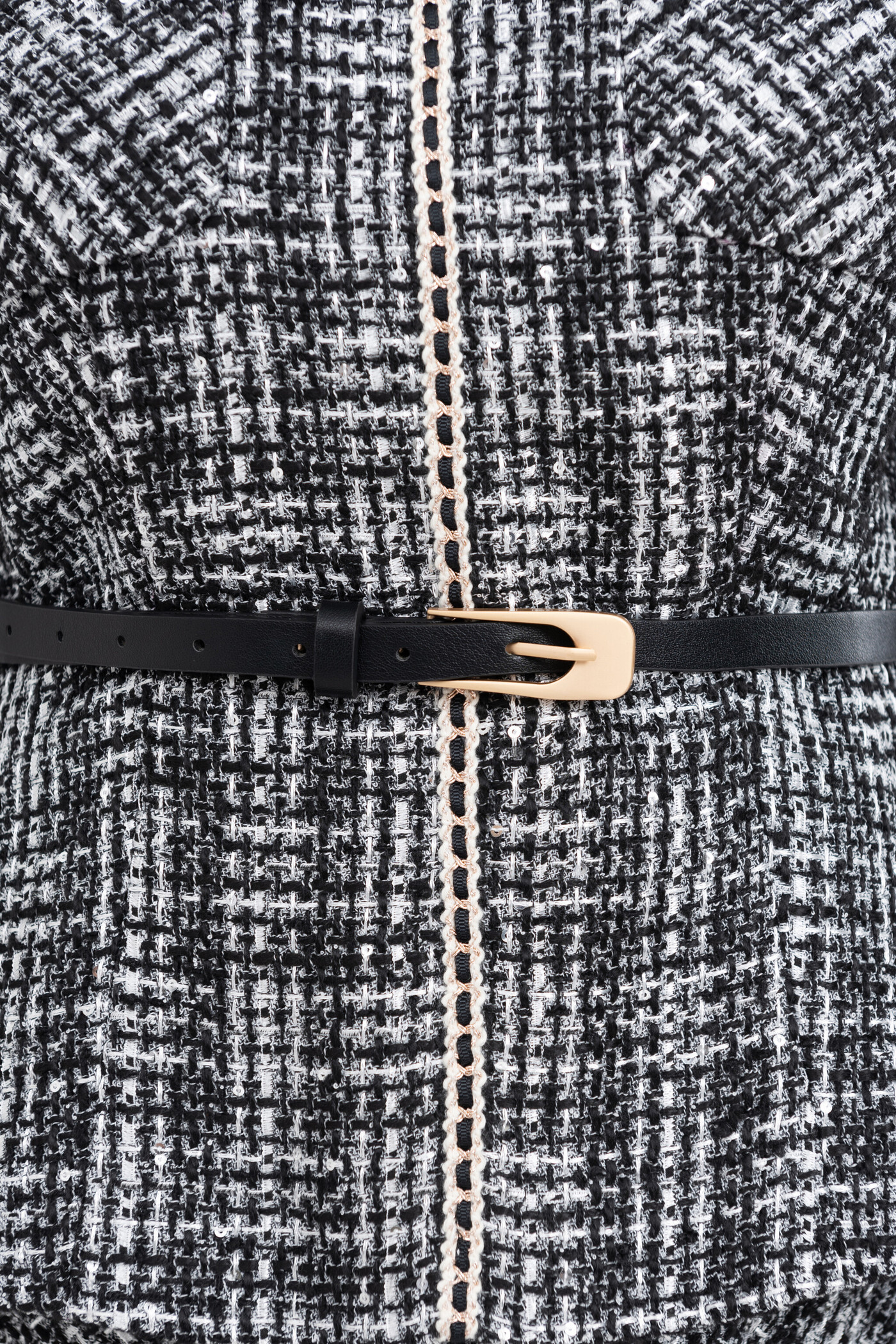 Peplum tweed skirt suit 