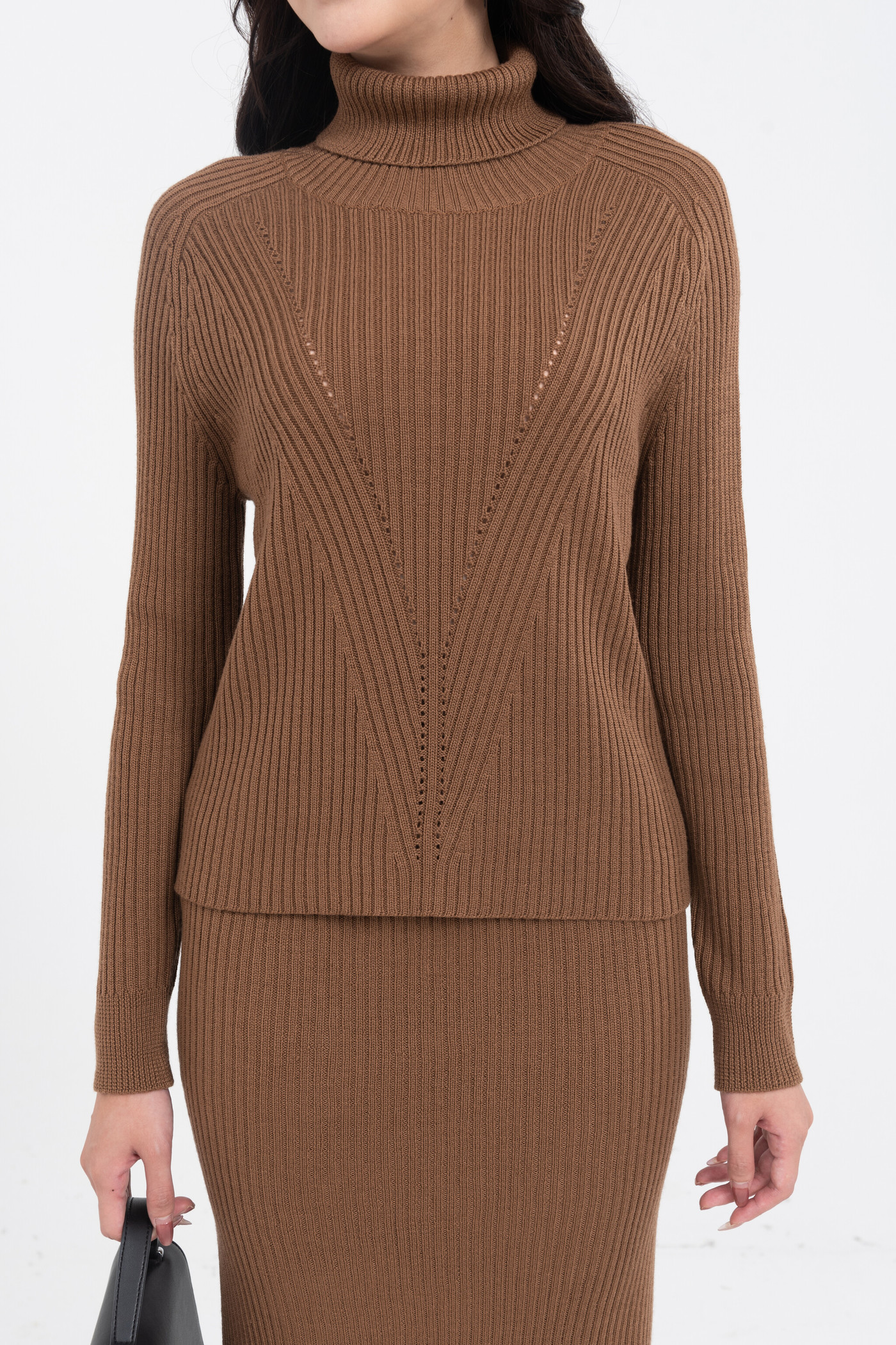 merino wool high neck sweater - Áo len lông cừu