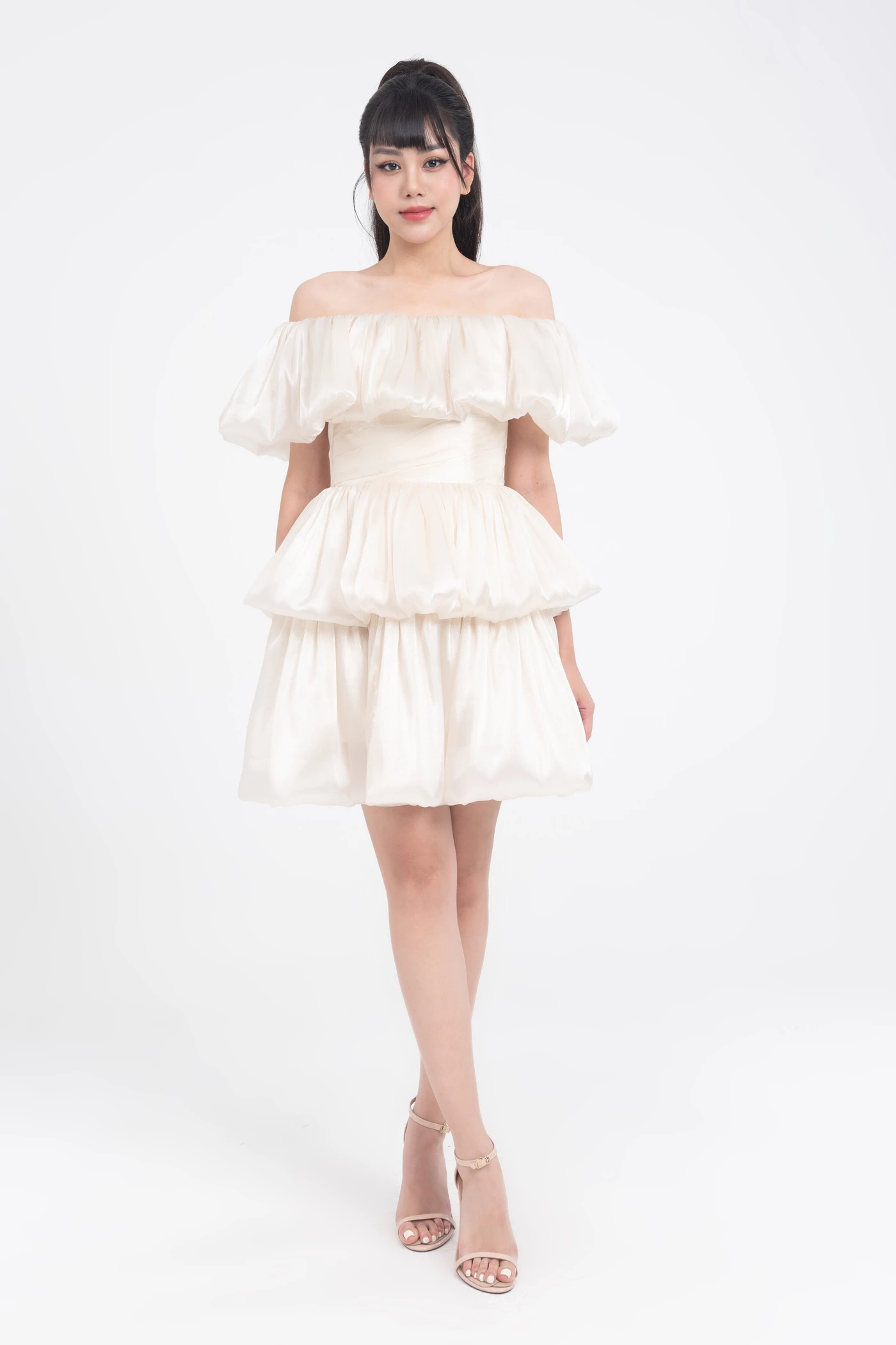 cloud dress - đầm Organza xếp tầng