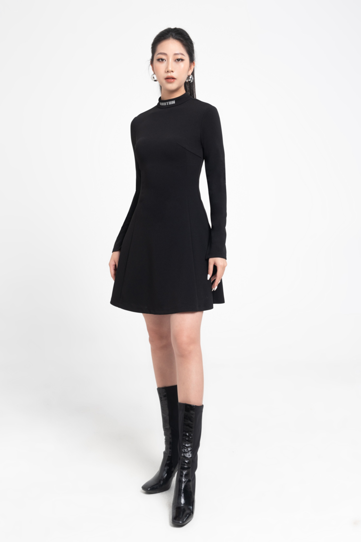 rhythm dress - đầm xòe cổ trụ 