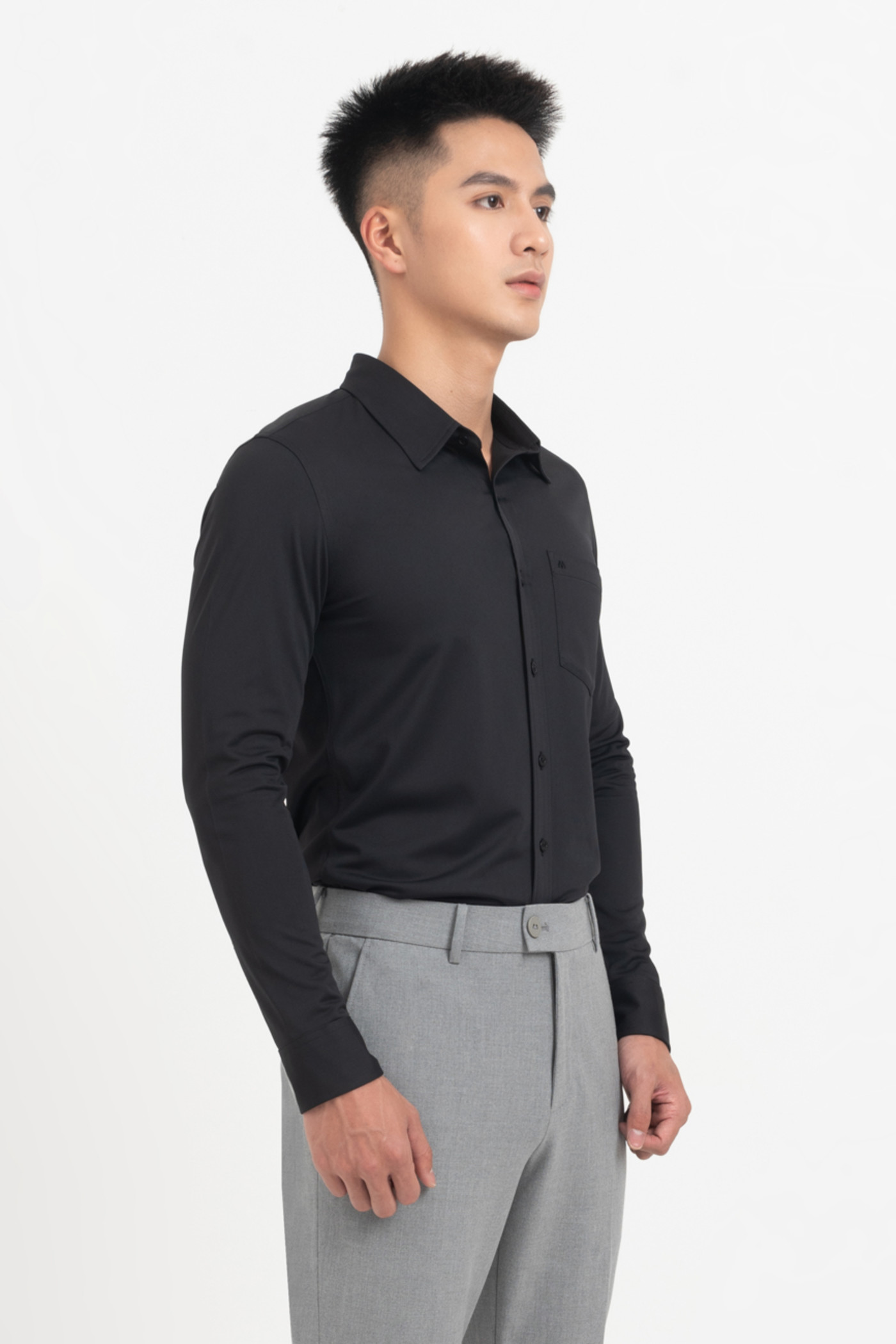 Áo sơ mi basic dáng slimfit