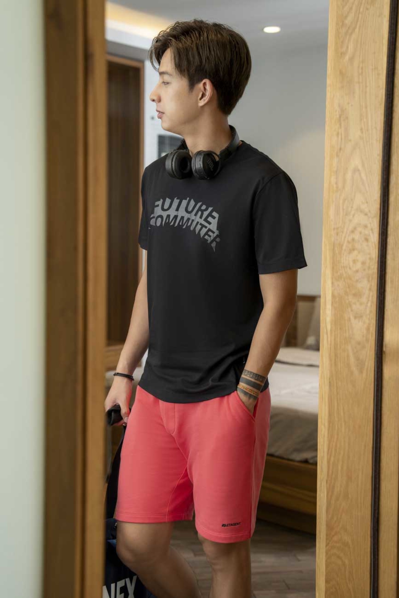 Quần shorts color cạp chun