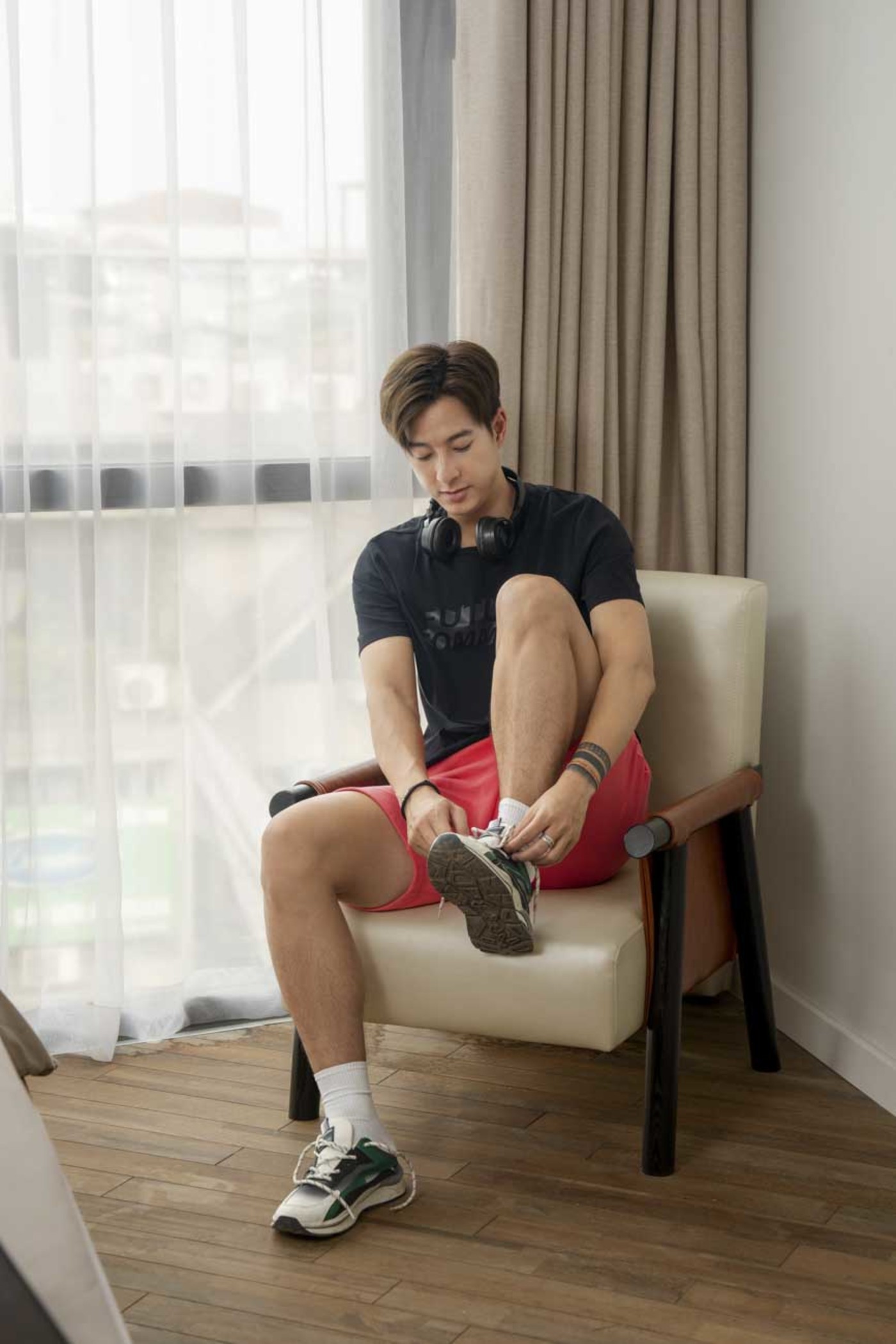 Quần shorts color cạp chun