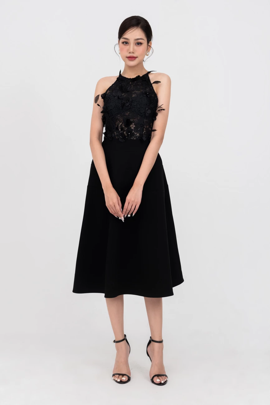 Agnes Dress - Đầm Senora Cổ Yếm