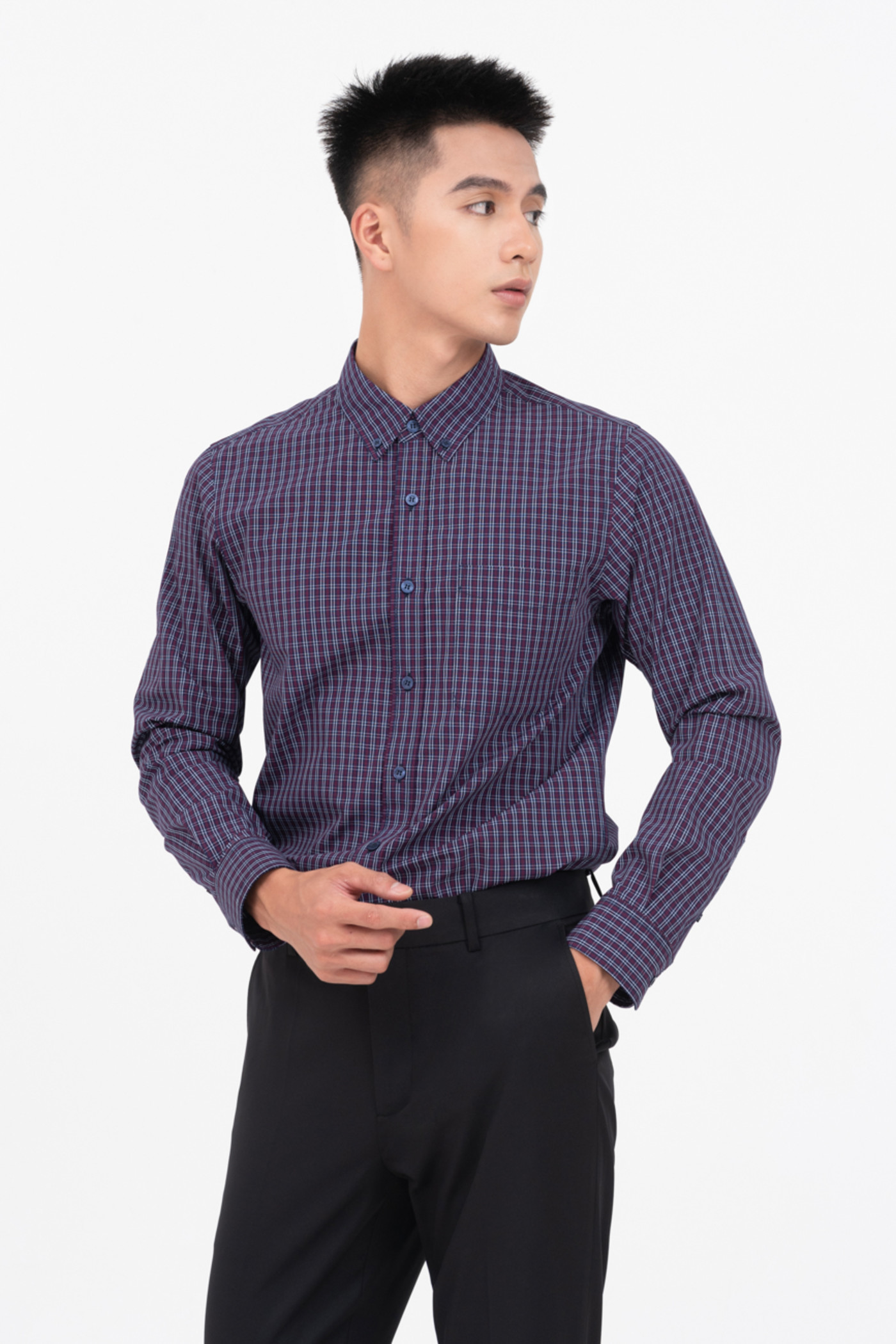 Áo sơ mi họa tiết kẻ