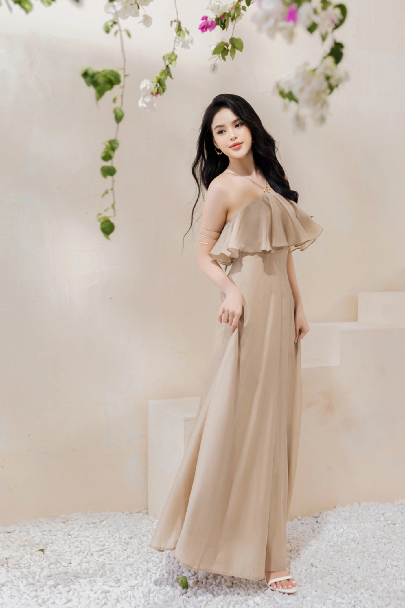 Seaside Chic - Đầm xòe cổ yếm phối bèo