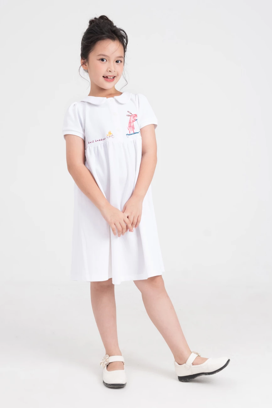 Đầm Polo thêu Cute