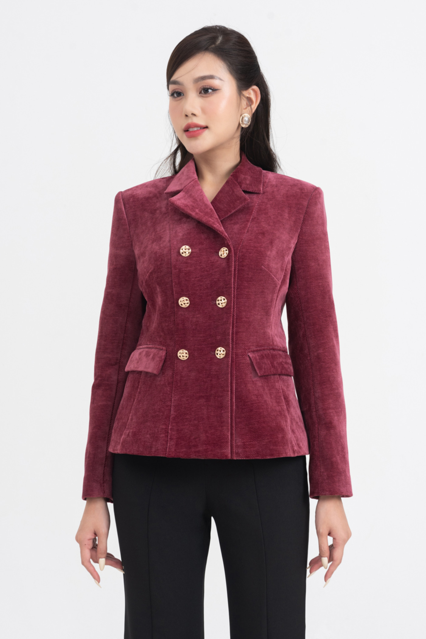 Velvet vest - Áo vest 2 hàng khuy