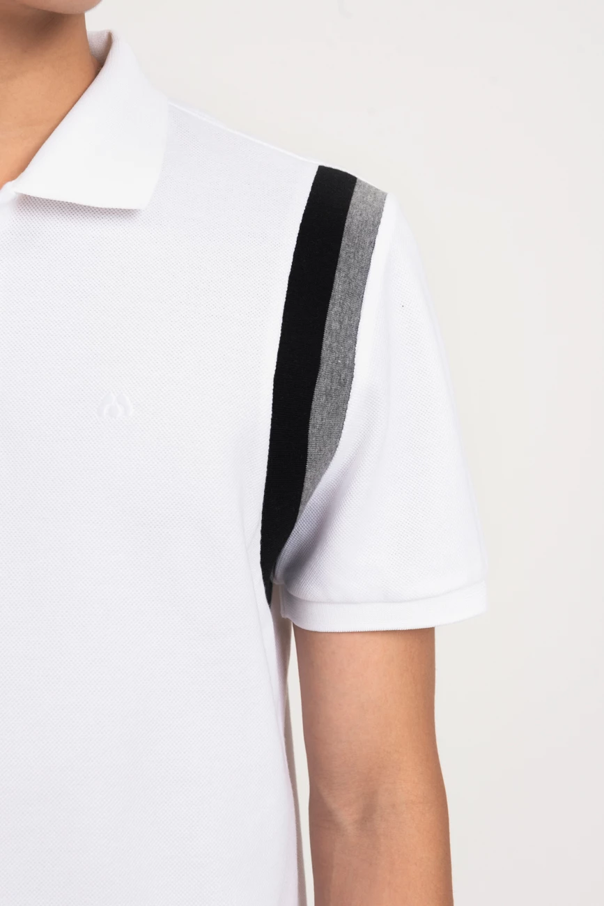 Áo Polo phối kẻ đen