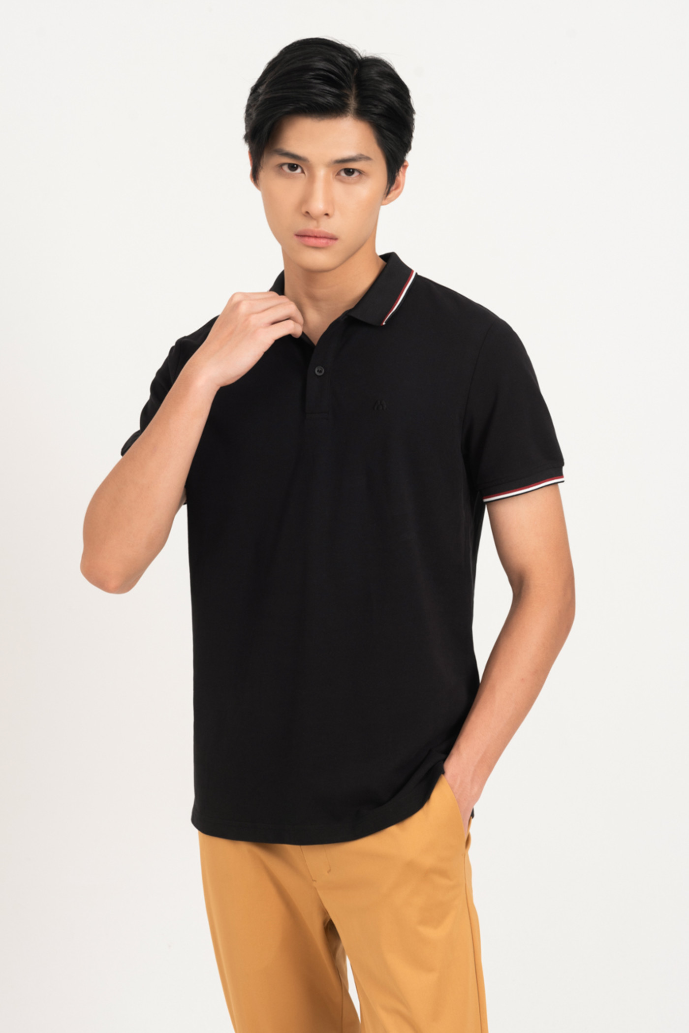 Áo Polo Supima cổ kẻ Devlin