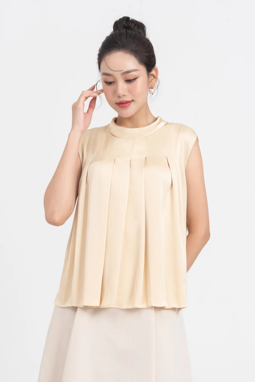 Martha Top - Áo lụa phối nơ sau