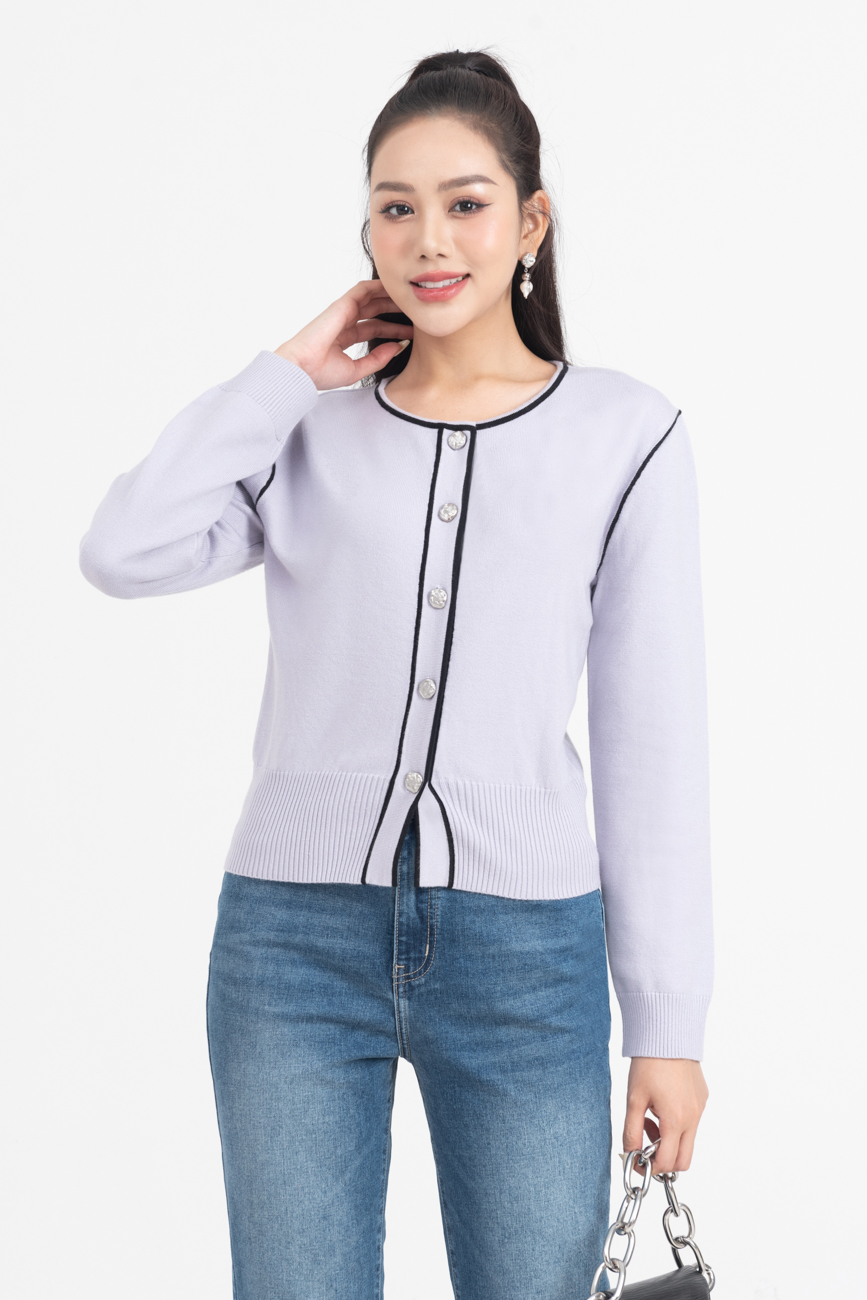 Khoác cardigan len khuy kiểu