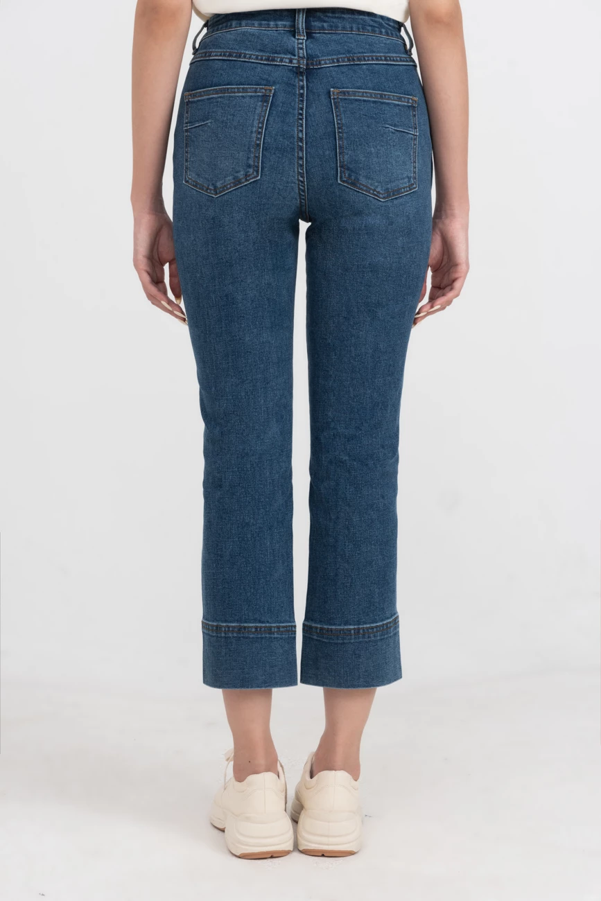 Quần lửng jeans gập gấu