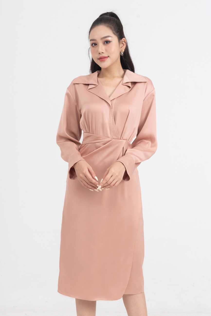 Doris Dress - Đầm lụa cổ K