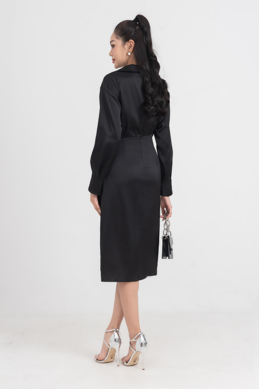 Doris Dress - Đầm lụa cổ K