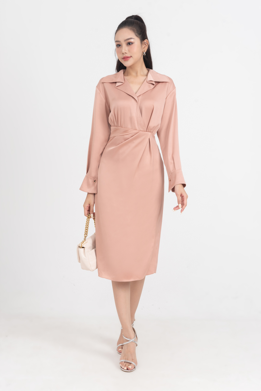 Doris Dress - Đầm lụa cổ K