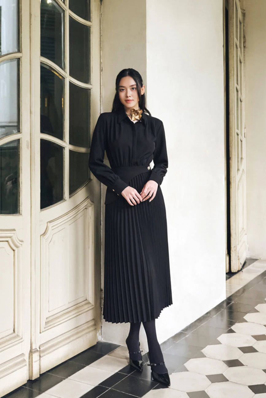 Shirt Dress - Đầm cổ đức