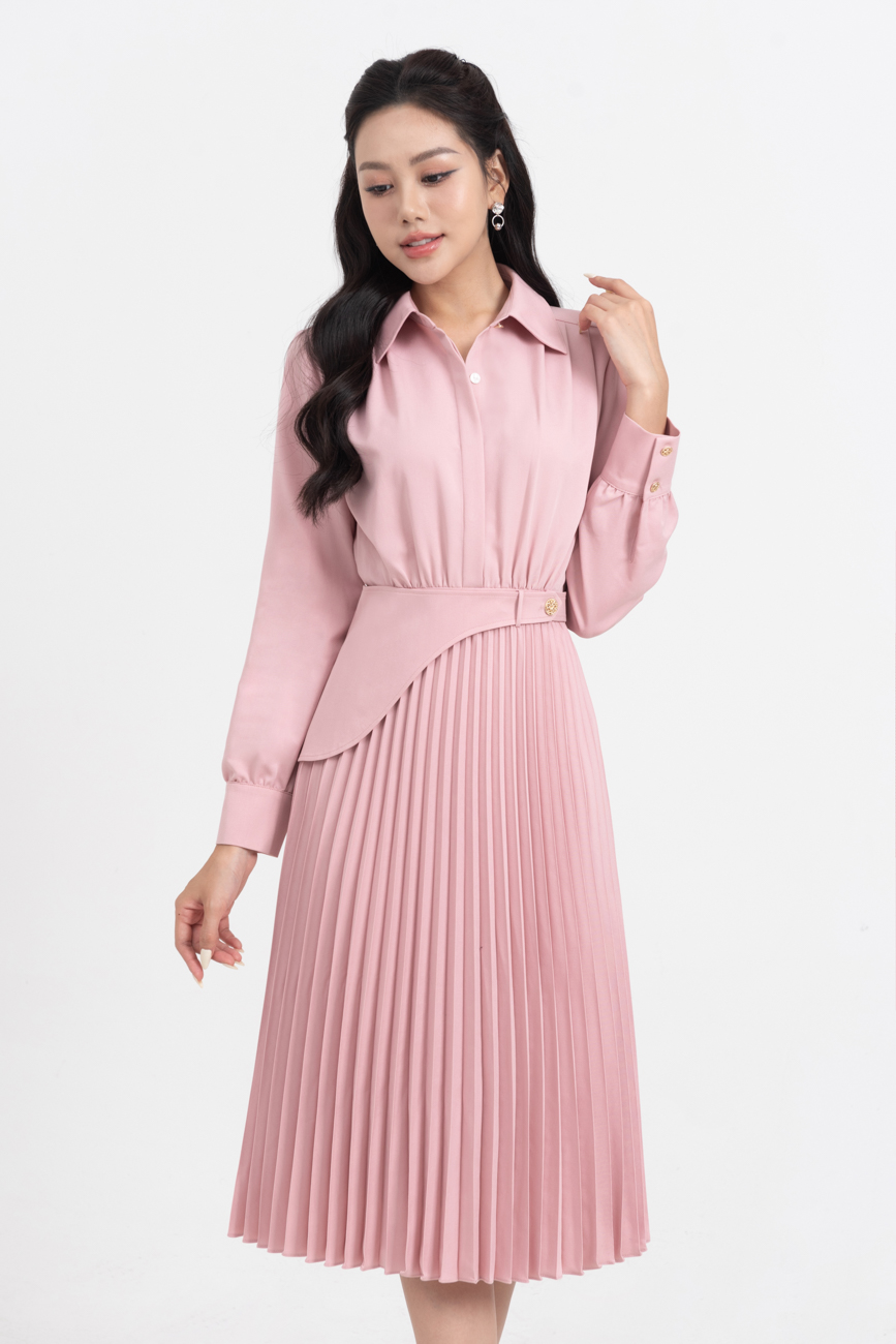 Shirt Dress - Đầm cổ đức