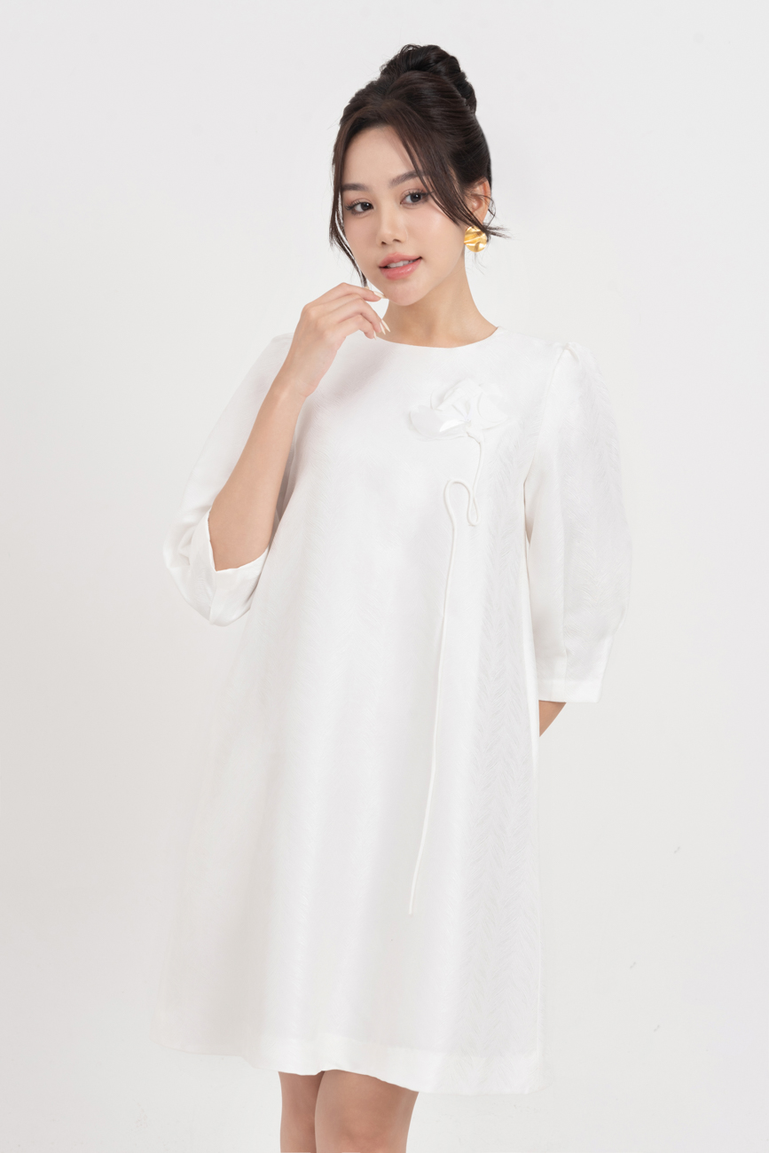 Đầm Organza phối hoa