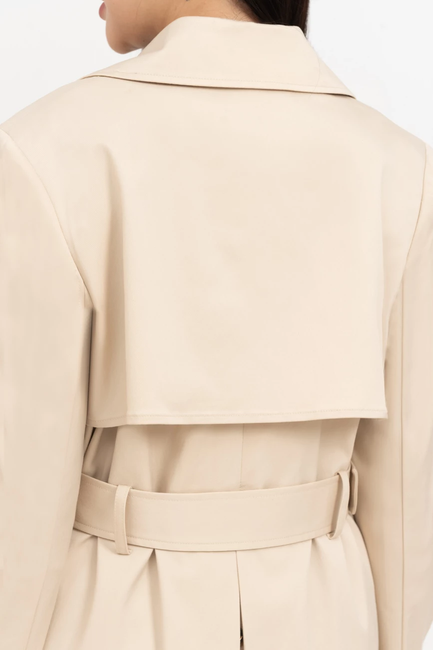 Trench coat Beige - Áo măng to 3 khuy