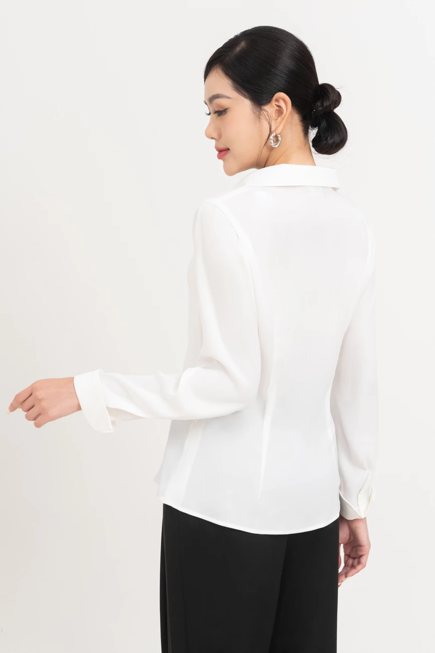 Áo sơ mi lụa Basic