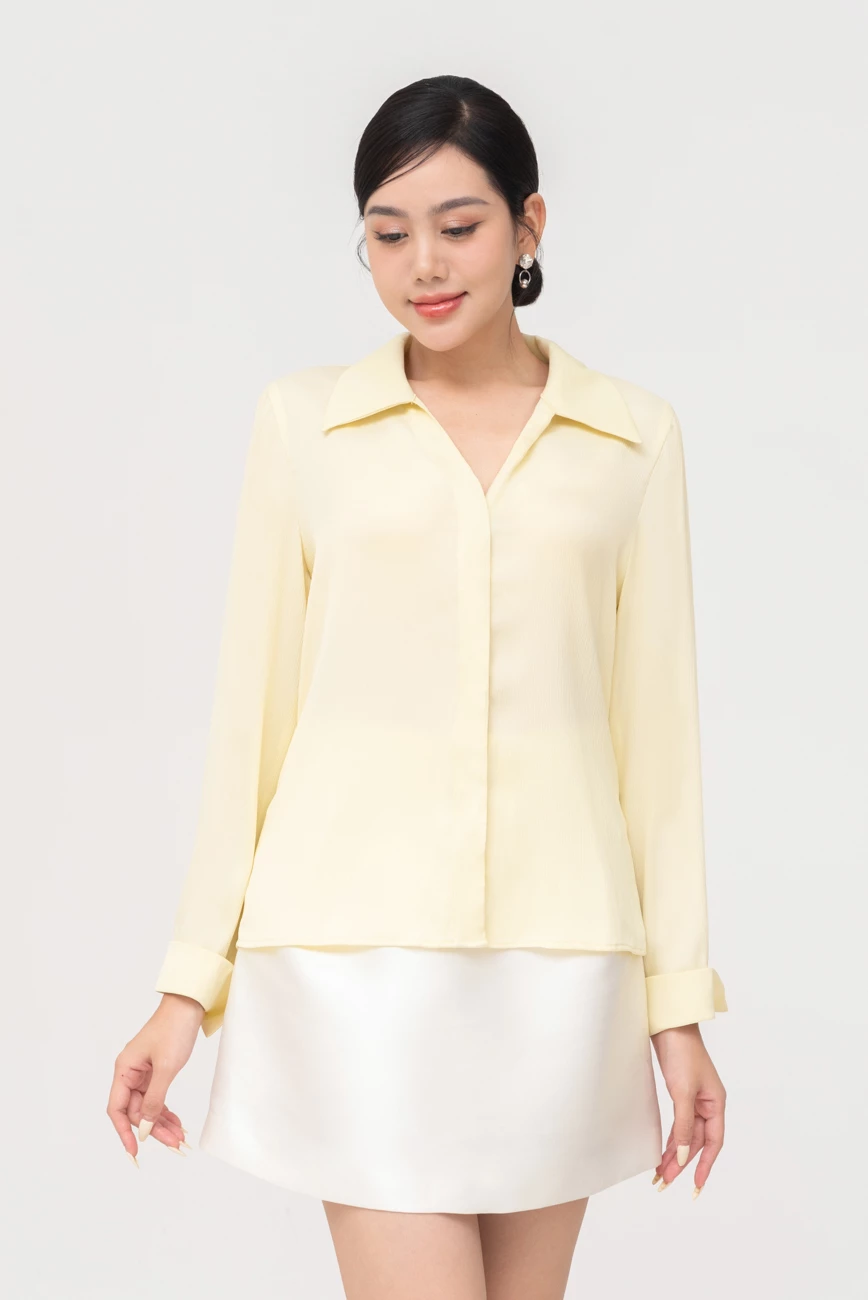 Áo sơ mi lụa Basic
