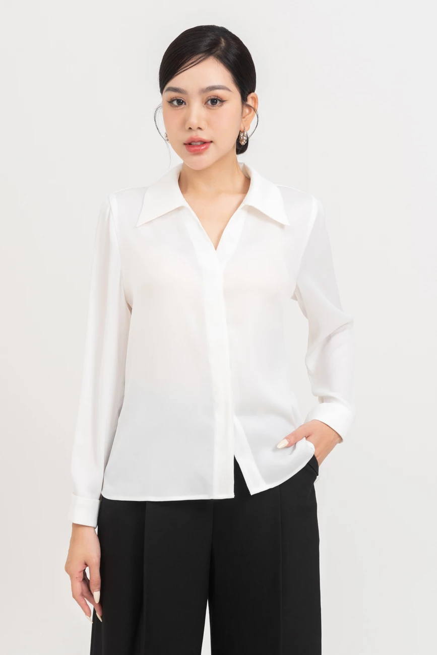 Áo sơ mi lụa Basic