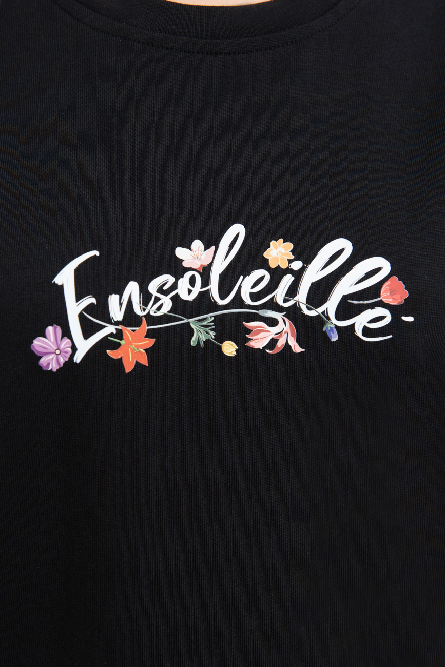 Ensoleille Set - Áo thun thêu hoa và chân váy 