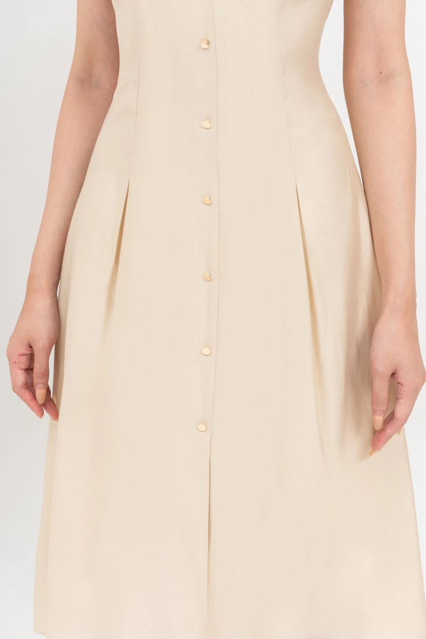 Light Spring Midi Dress - Đầm lụa cổ kiểu