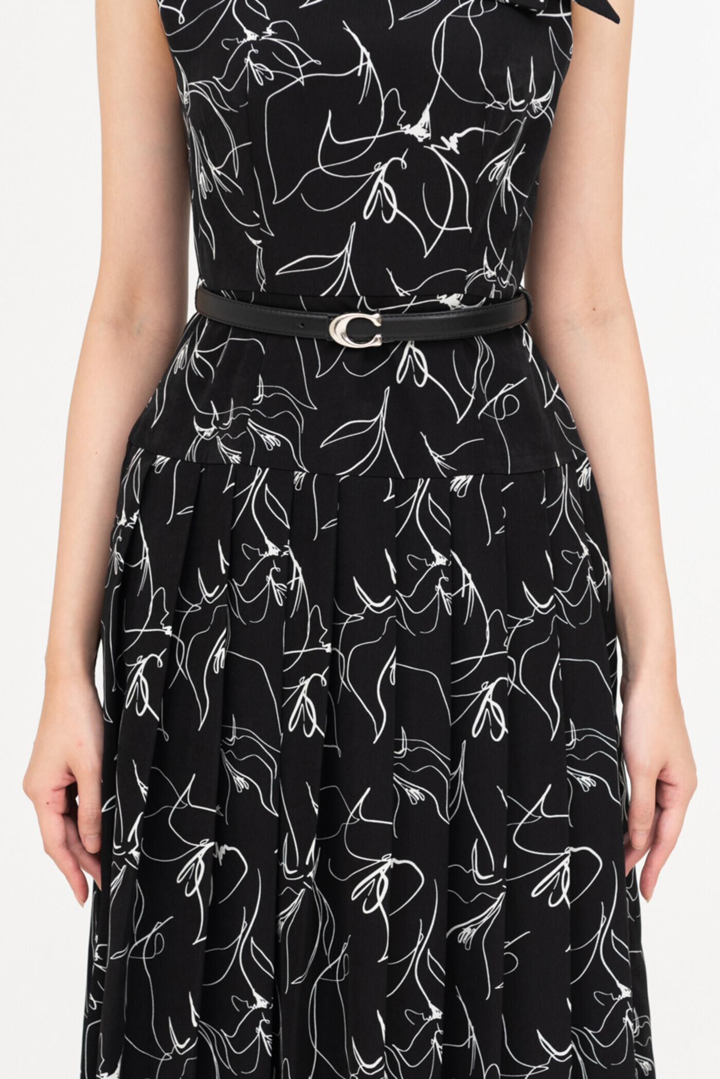 Fuchsia Dress - Đầm xòe họa tiết