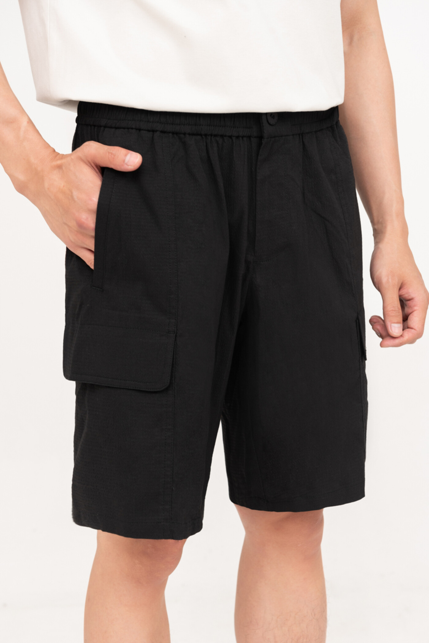 Quần short Regular Seersucker