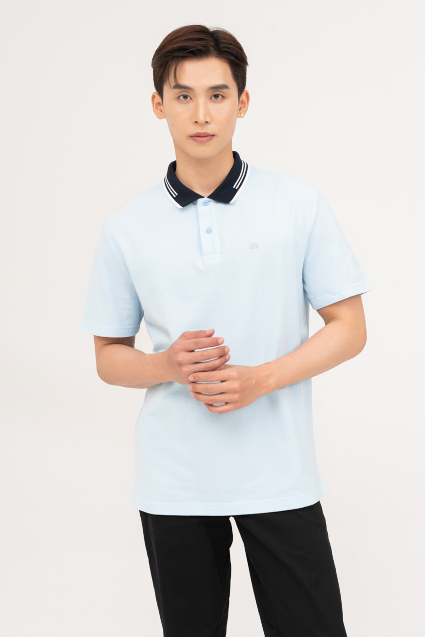 Áo polo Regular Supima cổ kẻ