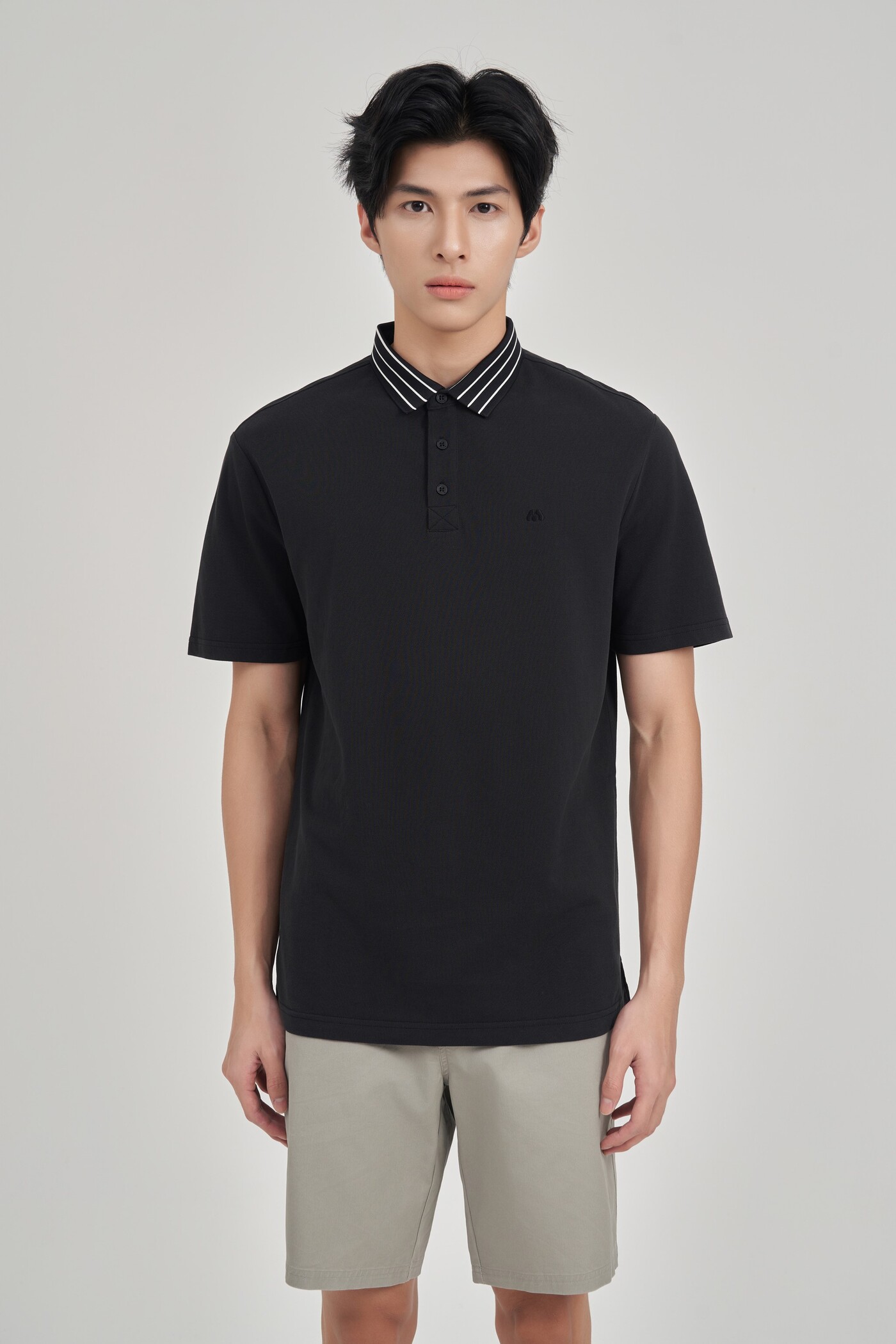 Áo Polo Supima cổ kẻ