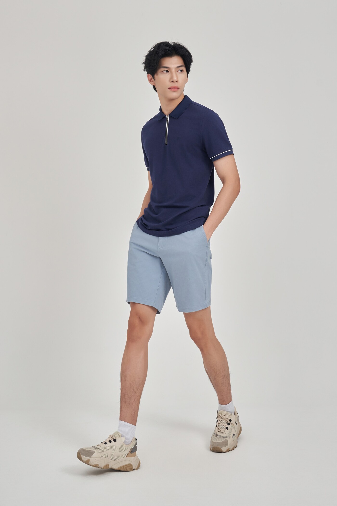 Áo Polo Modal Slim fit phối viền