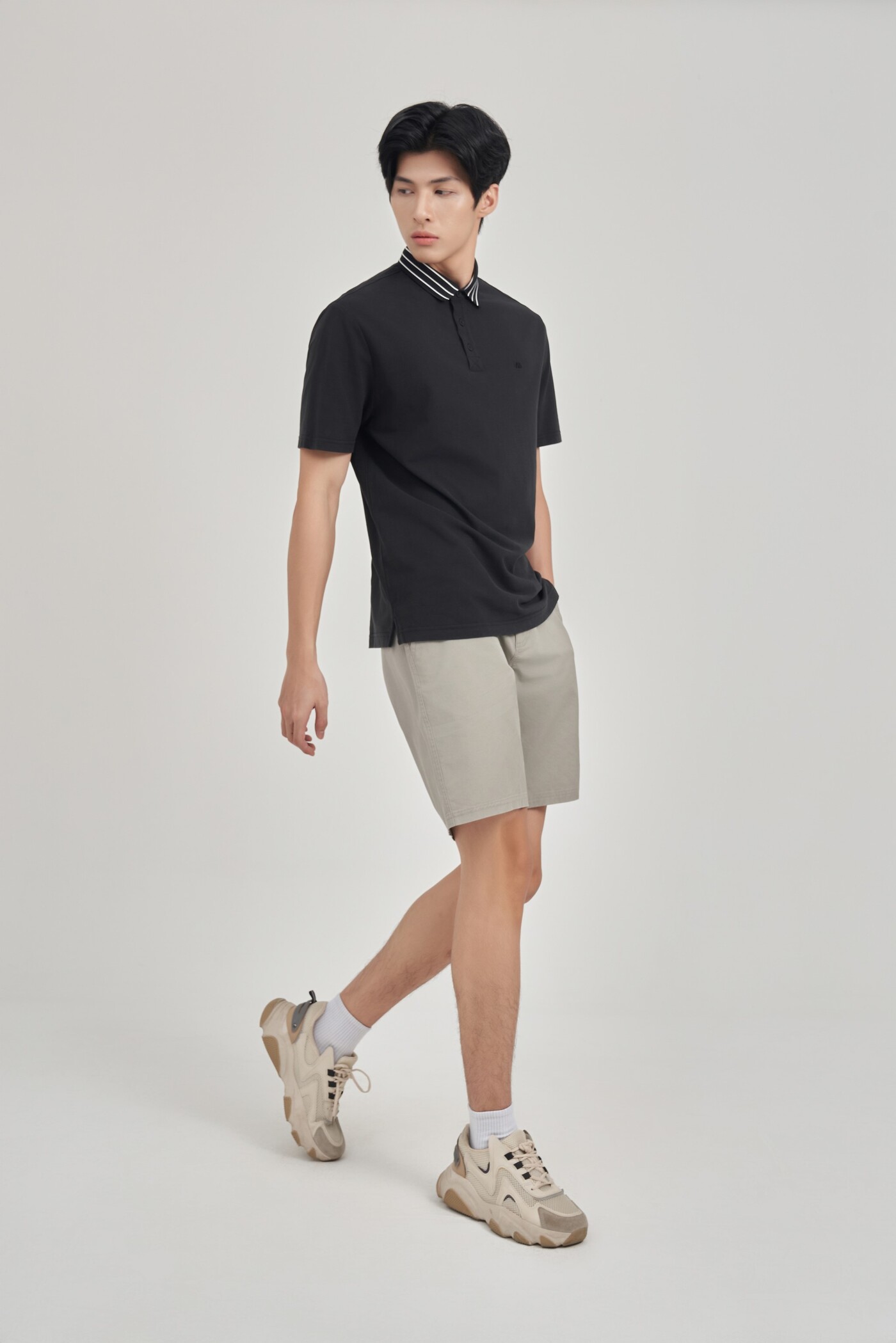 Áo Polo Supima cổ kẻ