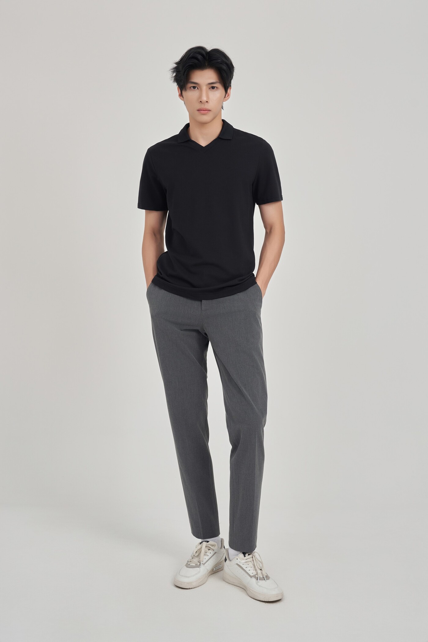 Áo Polo Modal Slim fit cổ kiểu