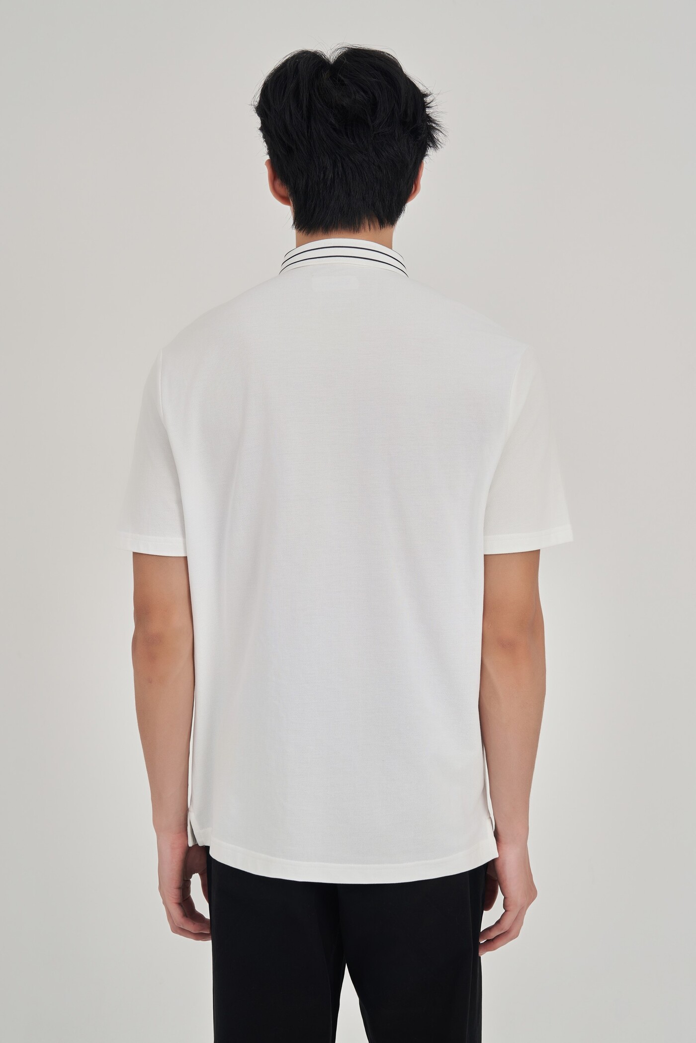 Áo Polo Supima cổ kẻ