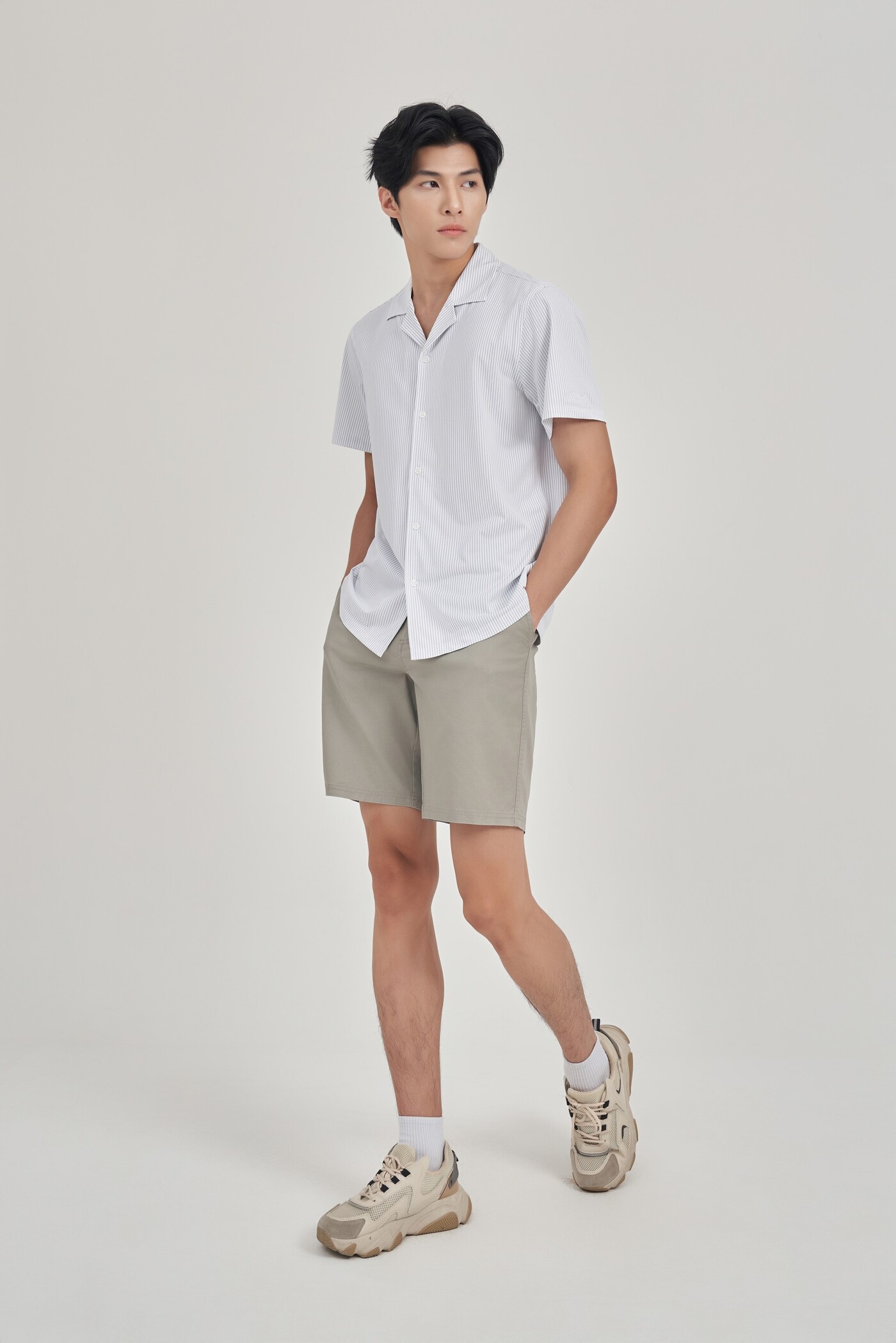 Áo sơ mi Regular Cotton Poly tay ngắn